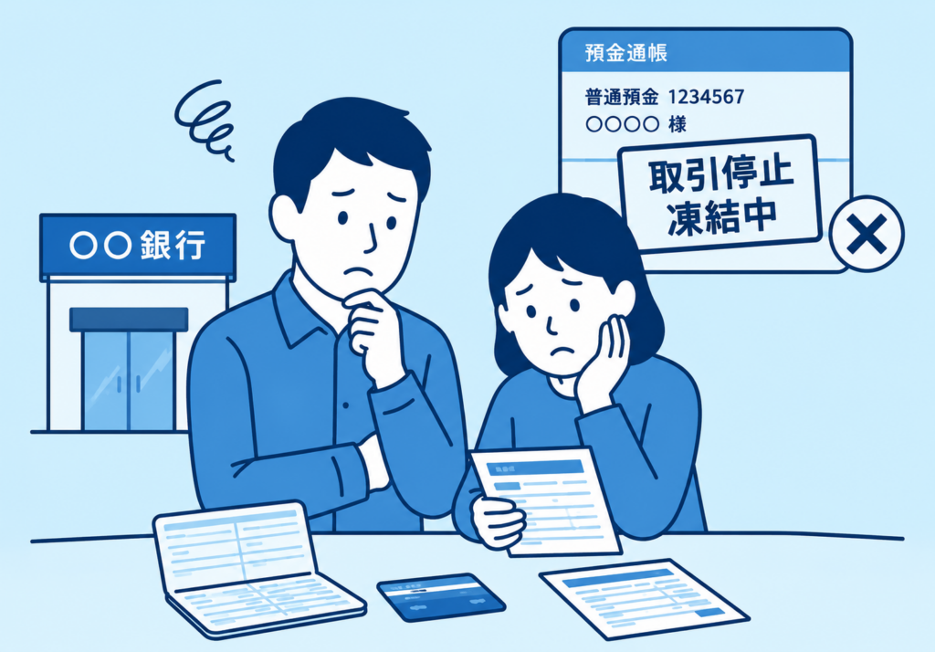 金融機関の凍結について